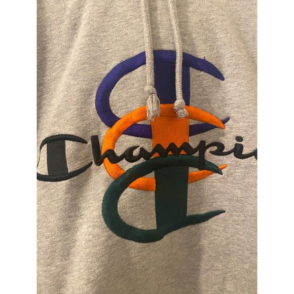 Supreme x Champion Heather Grey Pullover Hoodie Size Large - Picture 3 of 9